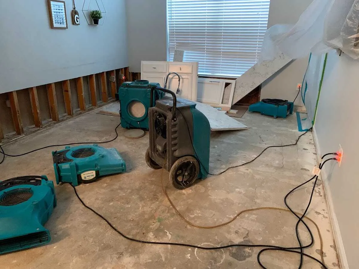 Dehumidifier in flood-cut room for Water Extraction & Removal in Bealeton